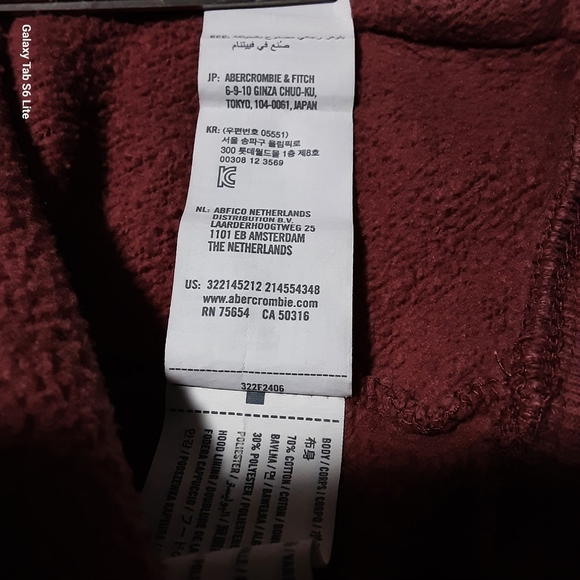 HOLLISTER Men's Mauve Hoodie Size S. - Picture 5 of 11